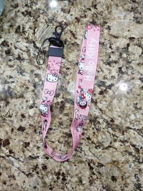 Hello Kitty Pink Lanyard with Clip